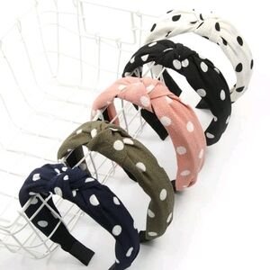 🆕MIXED SET OF POLKA DOT KNOTTED HEADBANDS - SET OF 5